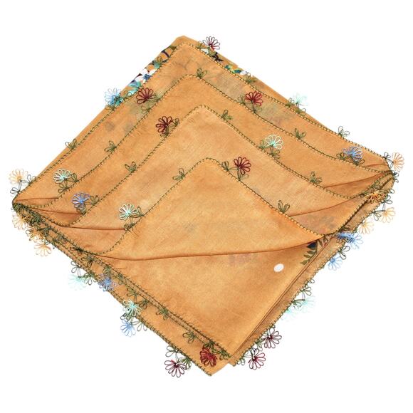 Tulbent Scarf Handmade Crochet Detailing NWOT - Picture 1 of 7